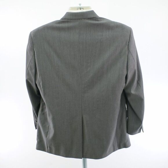 Joseph & Feiss Wool 2 Piece Suit 40S Gray Striped 44/29 Flat Front High Rise 2 B - Picture 11 of 16